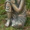 Glitzhome® 18" Faux Bronze Resting Buddha Garden Statue